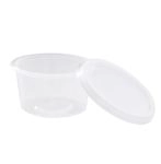 Livingstone Plastic Sauce Containers/Cup with Lid 2oz or 70ml Clear 1000 Carton