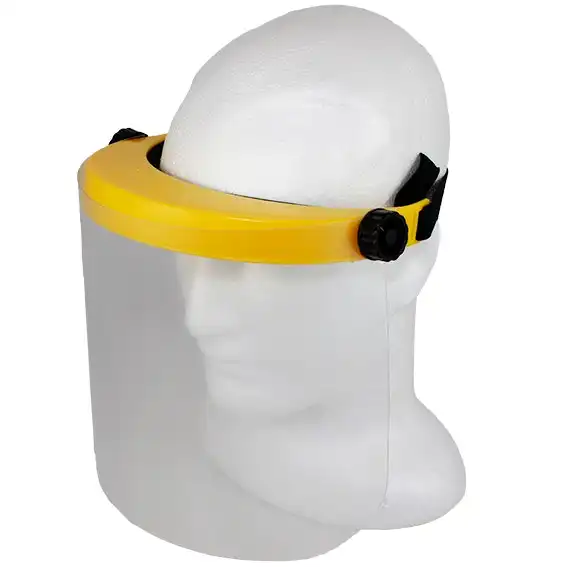 Livingstone Full Face Shield 29.7 x 17.4cm Clear Polycarbonate Visor Yellow