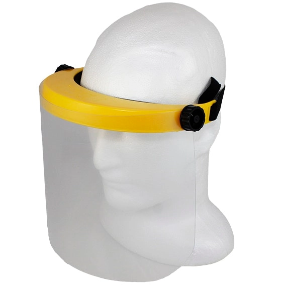 Livingstone Full Face Shield 29.7 x 17.4cm Clear Polycarbonate Visor Yellow