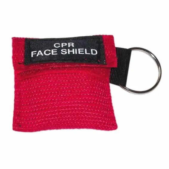 Livingstone Resus-o-mask Resuscitation CPR Face Shield with CPR Guide and Key Ring in Red Nylon Bag