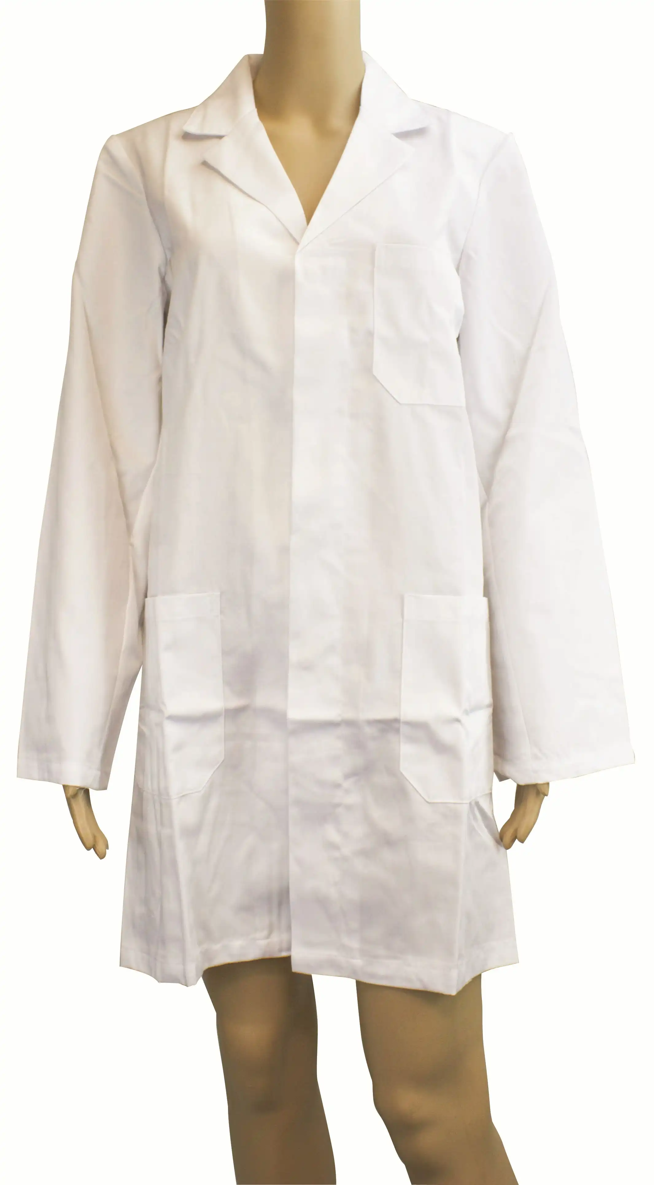 Livingstone Laboratory Coat with Press Stud Fastenings Medium (Male 112, Female 22) White
