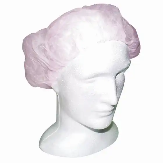 Livingstone Disposable Bouffant Hairnet Cap Pink Double Elastic 21 inches 100 Bag