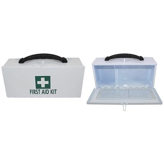 Unbranded First Aid Empty Metal Case Medium 28 x 12.5 x 9 cm