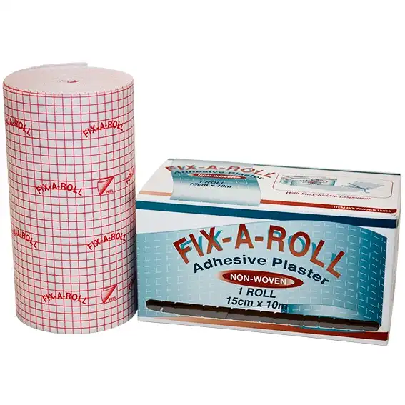 Fix-A-Roll Adhesive Dressing Fixation Retention Tape Plaster 15 cm x 10m