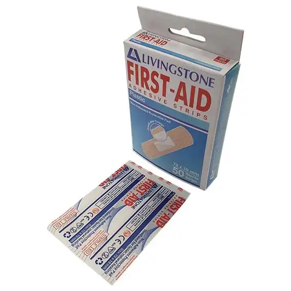 Livingstone Superior Adhesive Plastic Strips 72 x 19mm 50 Box