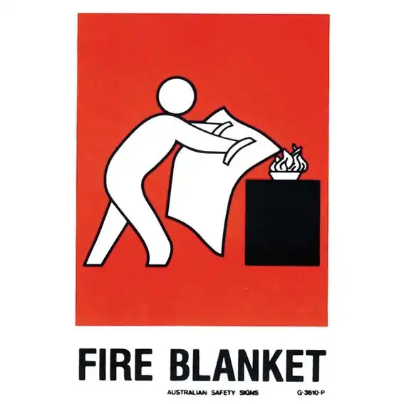 Livingstone Printed Sign 'Fire Blanket' 150 x 225 mm Polypropylene