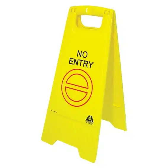 A-Frame Sign "No Entry" 33(W)cm 66(H)cm Spread 33cm Polypropylene