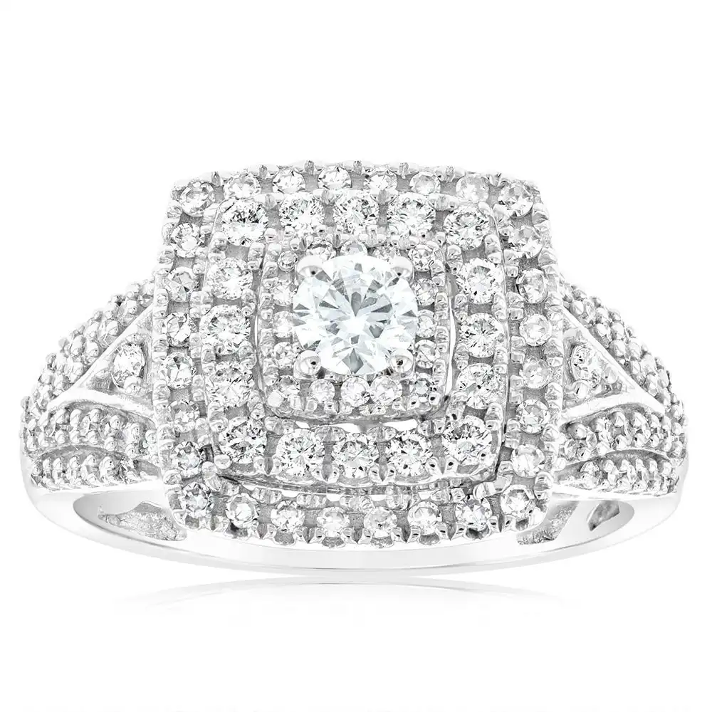 Luminesce Lab Grown 1 Carat Diamond Ring in 10ct White Gold