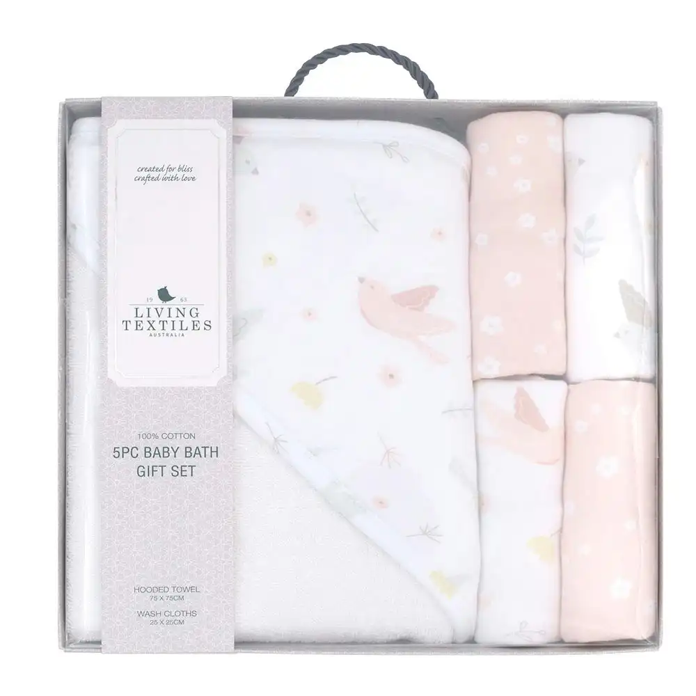 5 Pieces Bath Gift Set Ava Birds