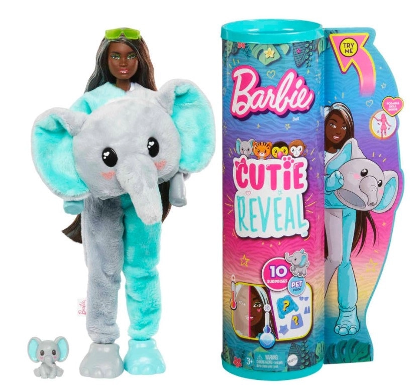 Barbie Cutie Reveal Jungle Series Elephant Doll