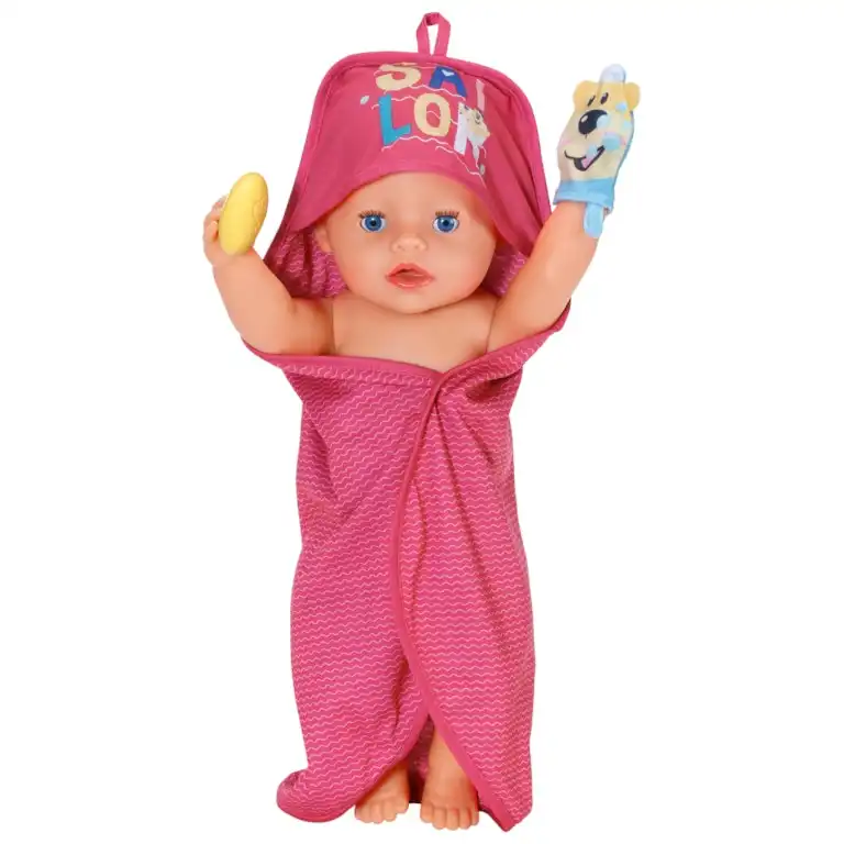 Baby Born Bath Hooded Towel Set