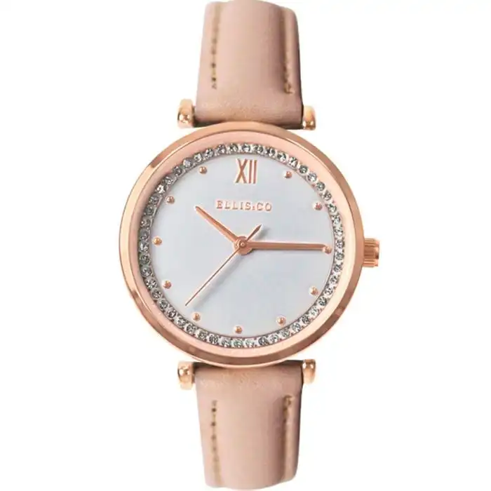 Ellis & Co Stella Nude Leather Womens Watch