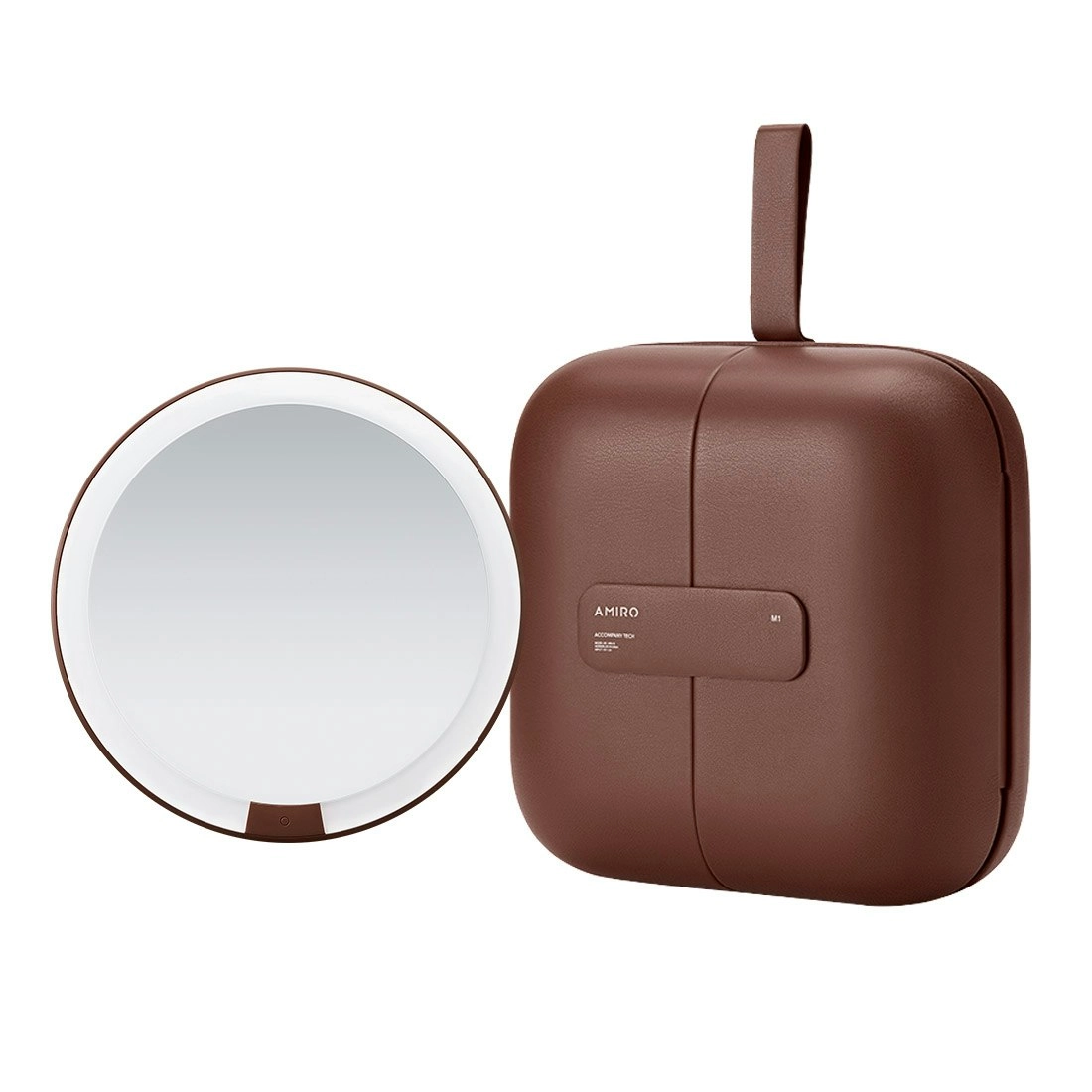 AMIRO Cube S Portable LED Magnetic Bag Mirror (CN) - Dusty Rose