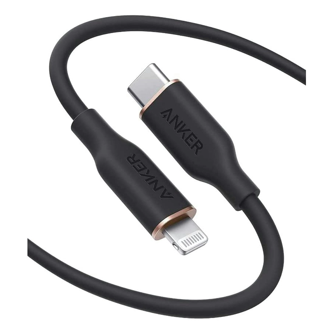 Anker 641 USB-C to Lightning Cable (Powerline III Flow, 6ft Silicone) - Black