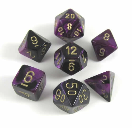 CHX 26440 Gemini Black-Purple/gold 7-Die Set