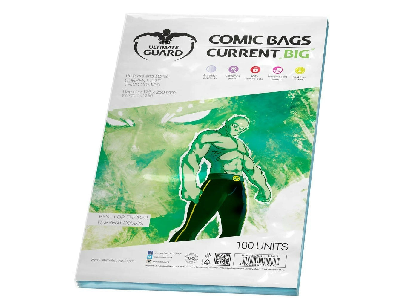 Ultimate Guard Comic Bags BIG Current Size (100)