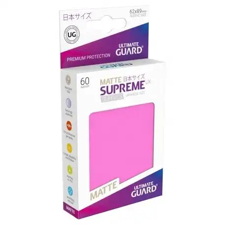 Ultimate Guard Supreme UX Sleeves Japanese Size Matte Pink (60)