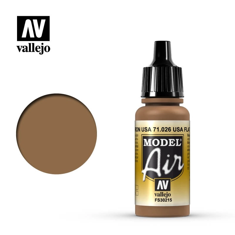 Vallejo Model Air - USA Flat Brown 17 ml