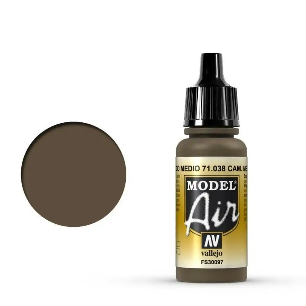 Vallejo Model Air - Camouflage Medium Brown 17 ml