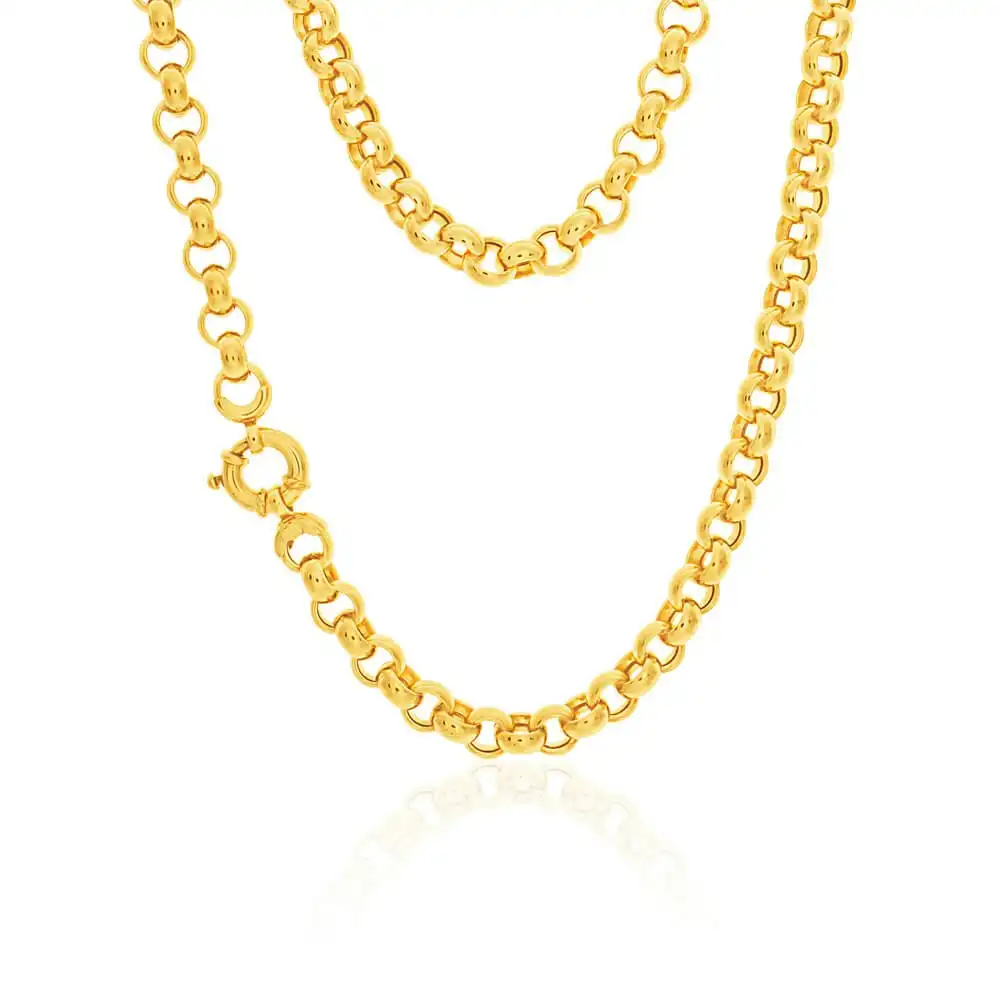 9ct Yellow Gold Silver Filled Belcher Chain