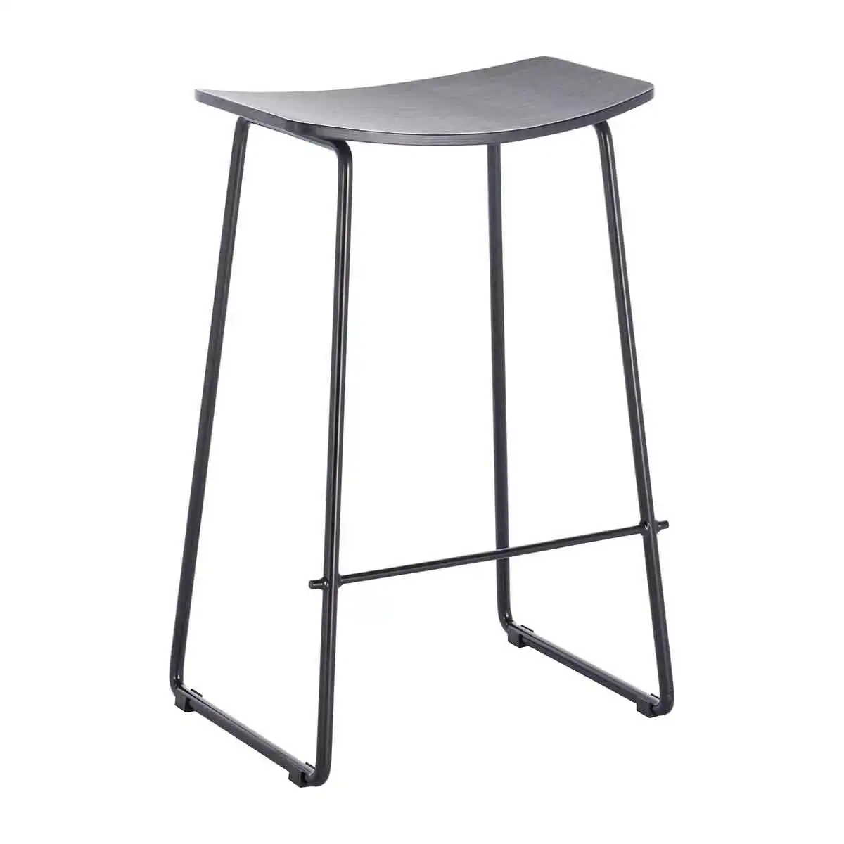 Hendrix Backless Bar Stool (Black, Black Base)