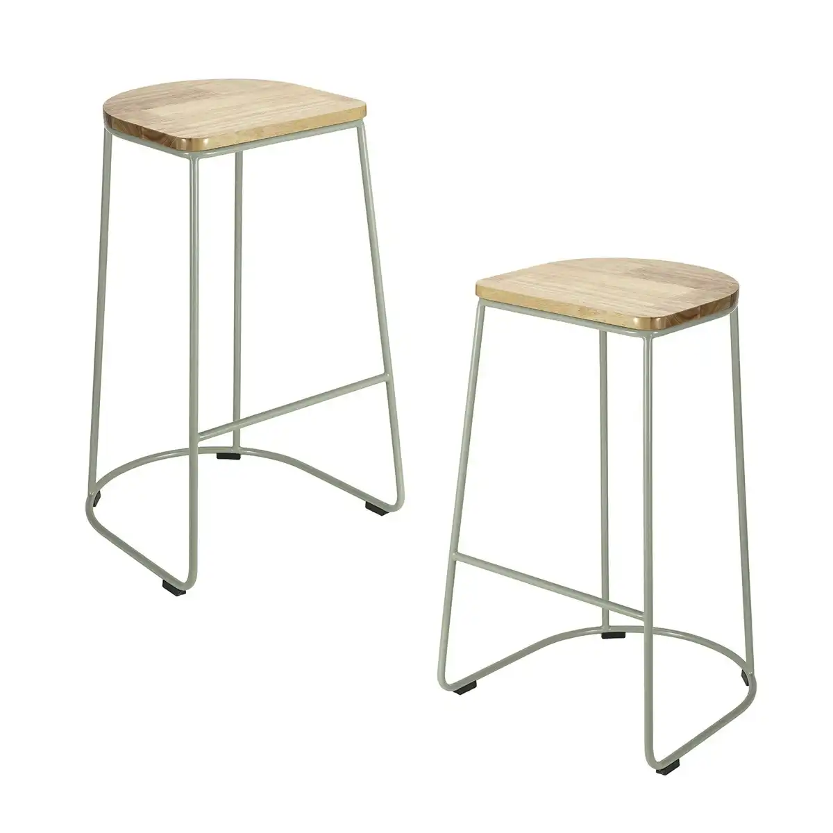 Tide Barstool Set of 2 (Natural, Sage)