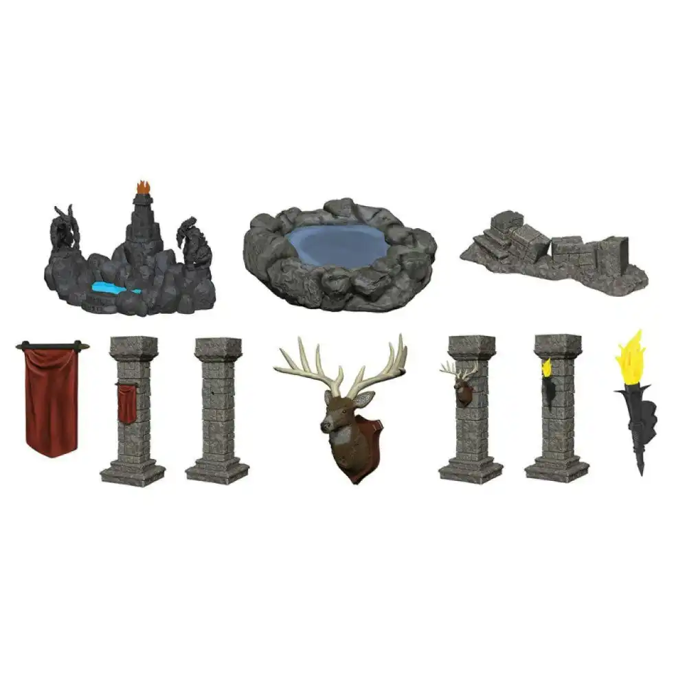 Wizkids Deep Cuts Unpainted Miniatures Pools and Pillars