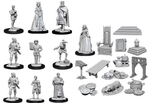 Wizkids Deep Cuts Unpainted Miniatures Towns People Castle