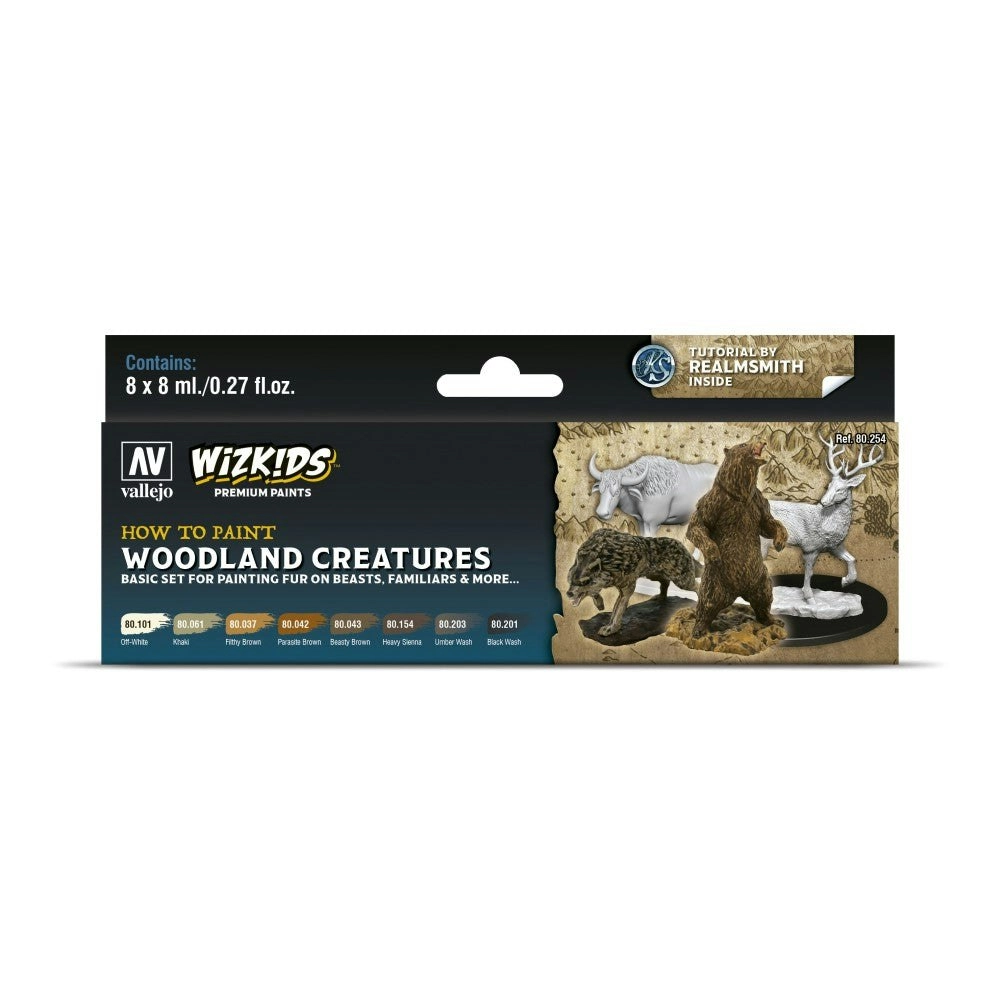 Wizkids Premium Paint Set by Vallejo: Woodland Creatures