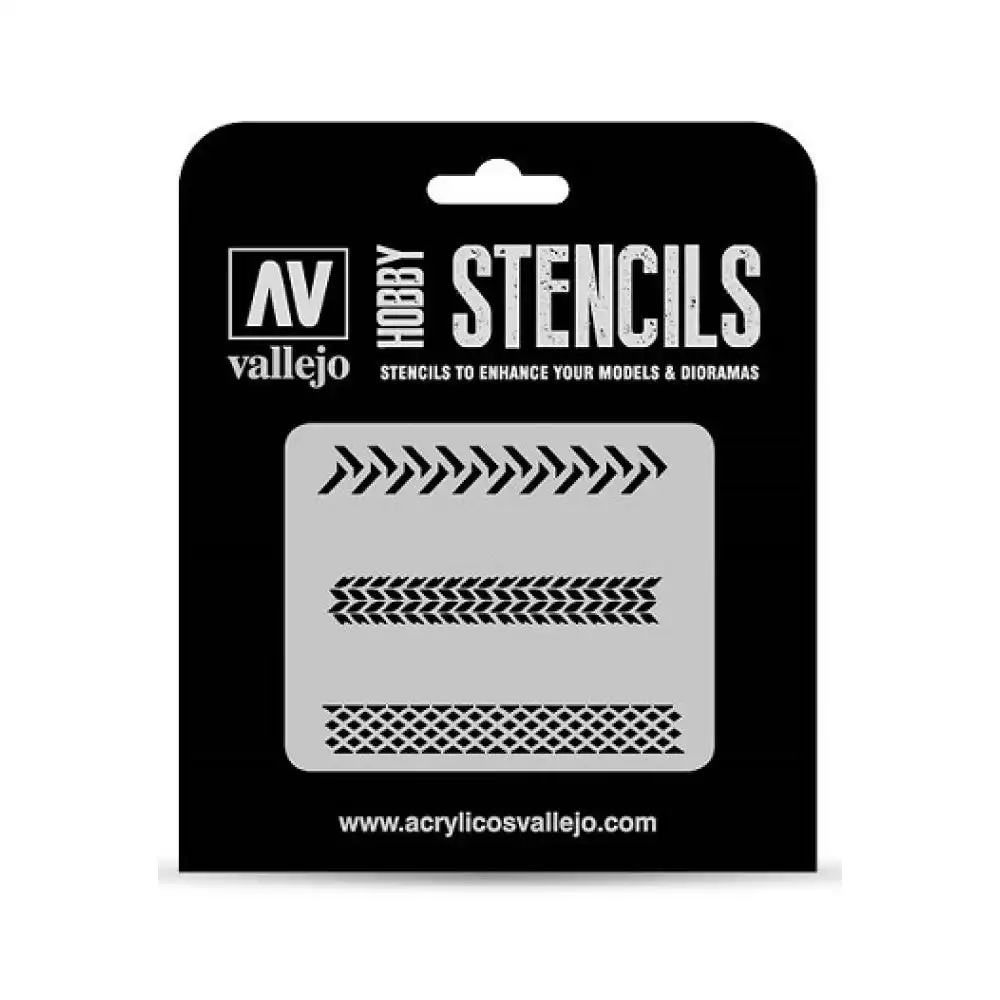 Vallejo Stencils - Texture Effects - Tyre Markings