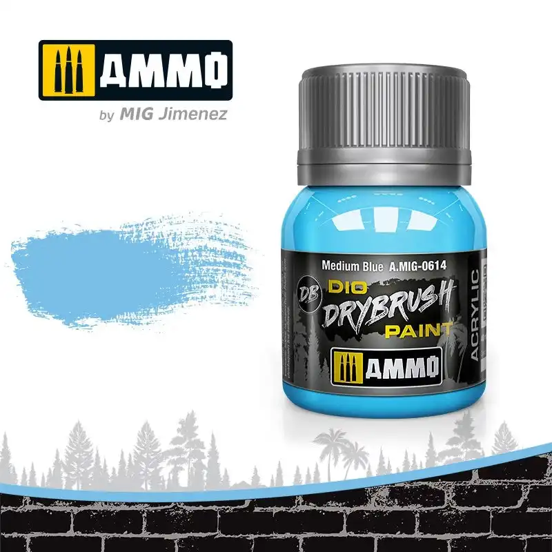 Ammo By Mig Drybrush Medium Blue