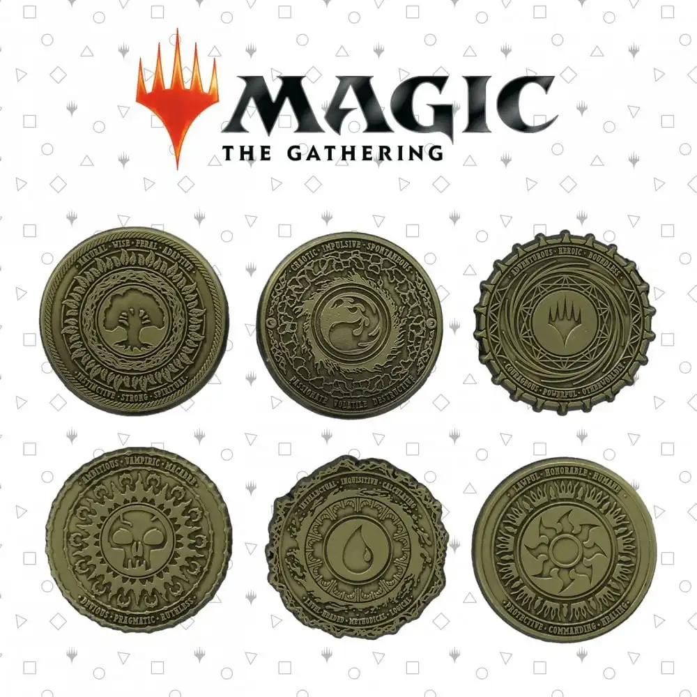 Magic the Gathering Set of 6 Limited Edition Mana Symbol Pin Badges