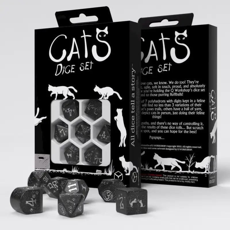 Q Workshop - Cats Dice Set - Waffle Dice Set 7