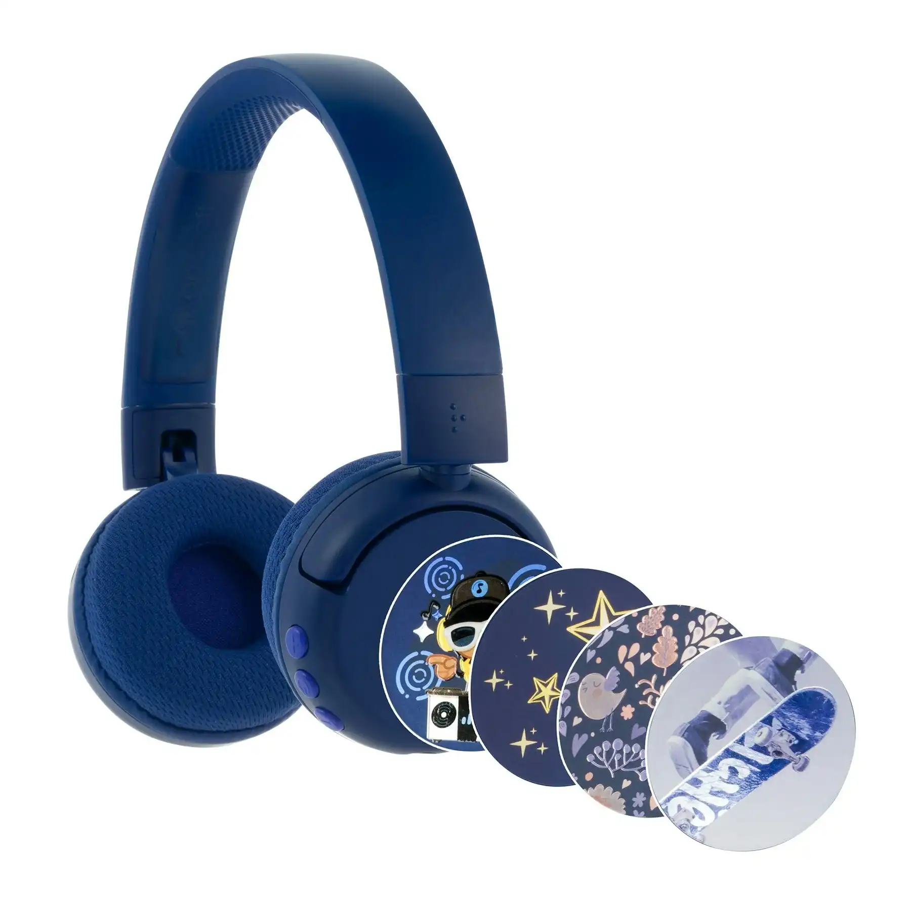 Buddyphones Pop Fun Wireless Headphone - Deep Blue