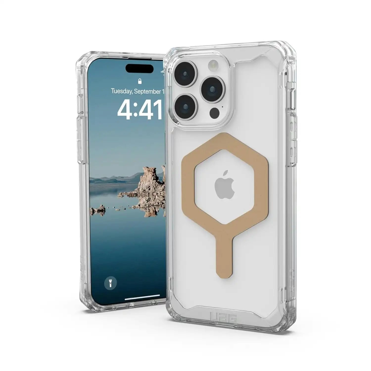 UAG Plyo Magsafe Case For Iphone 15 Pro Max - Ice/gold