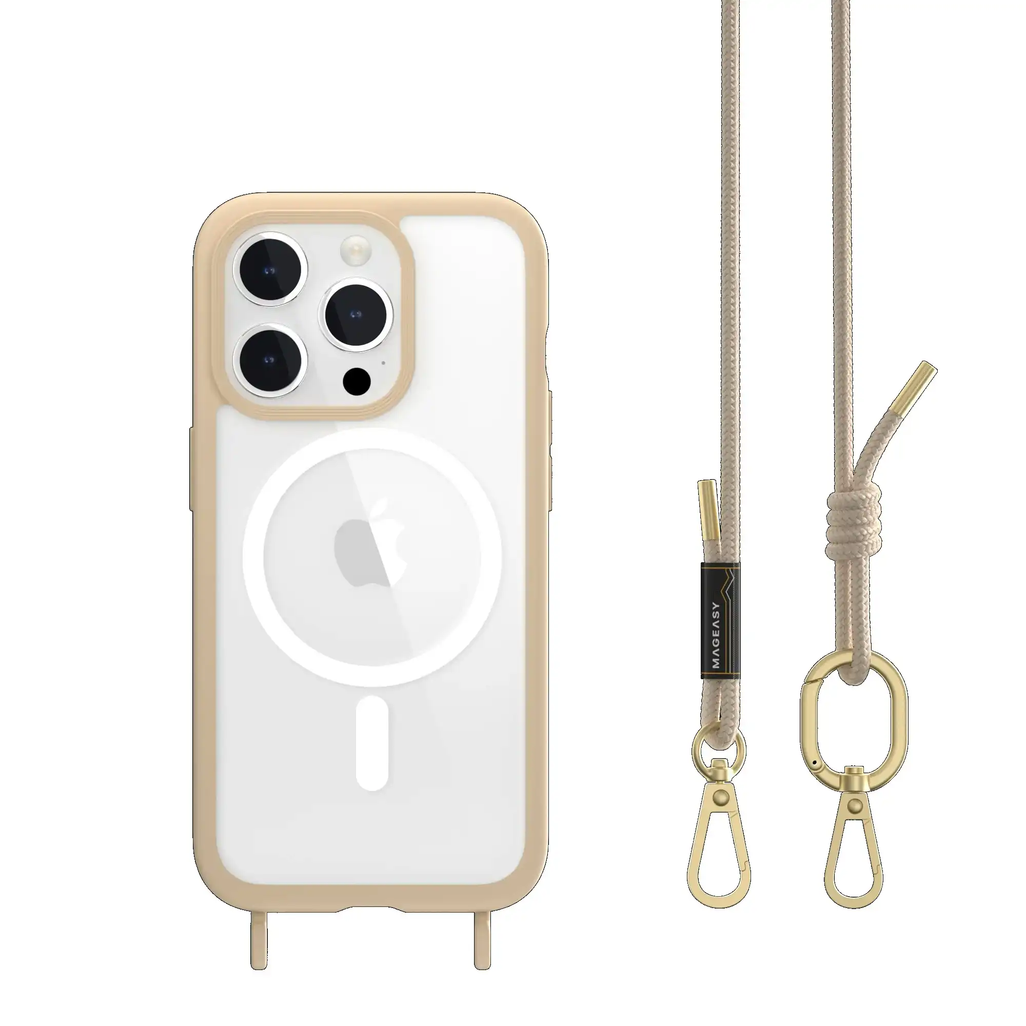 MagEasy Roam M + Strap Magsafe Case For Iphone 15 Pro - Beige