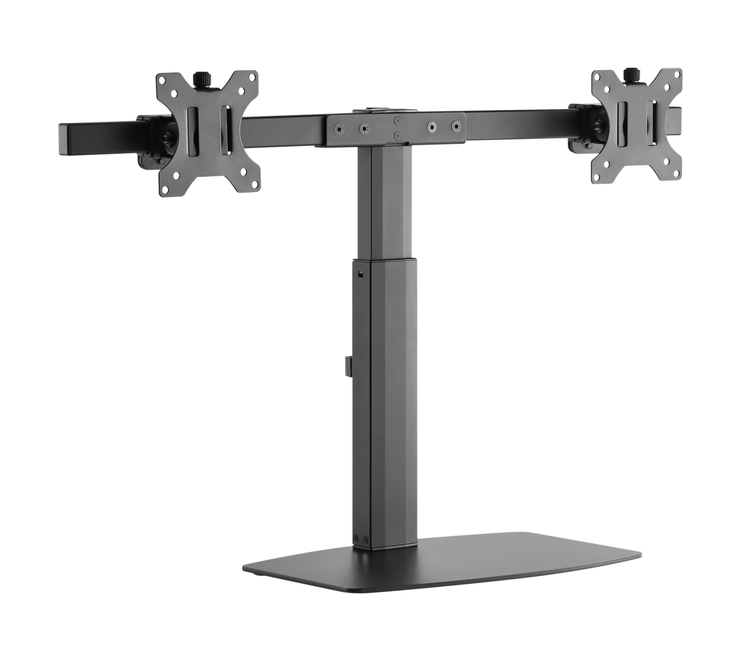 Brateck Dual Screen Pneumatic Vertical Lift Monitor Stand - Black