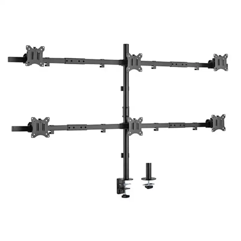 Brateck Pole Mount Six-screen Monitor Mount (17"-32") - Black