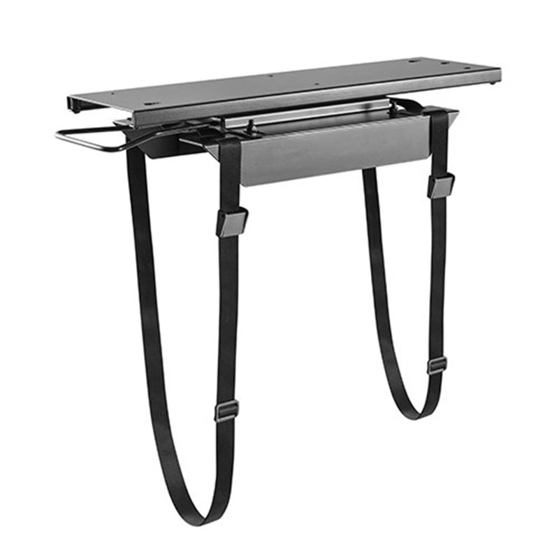 Brateck Strap-on Under-desk Atx Case Holder With Sliding Track