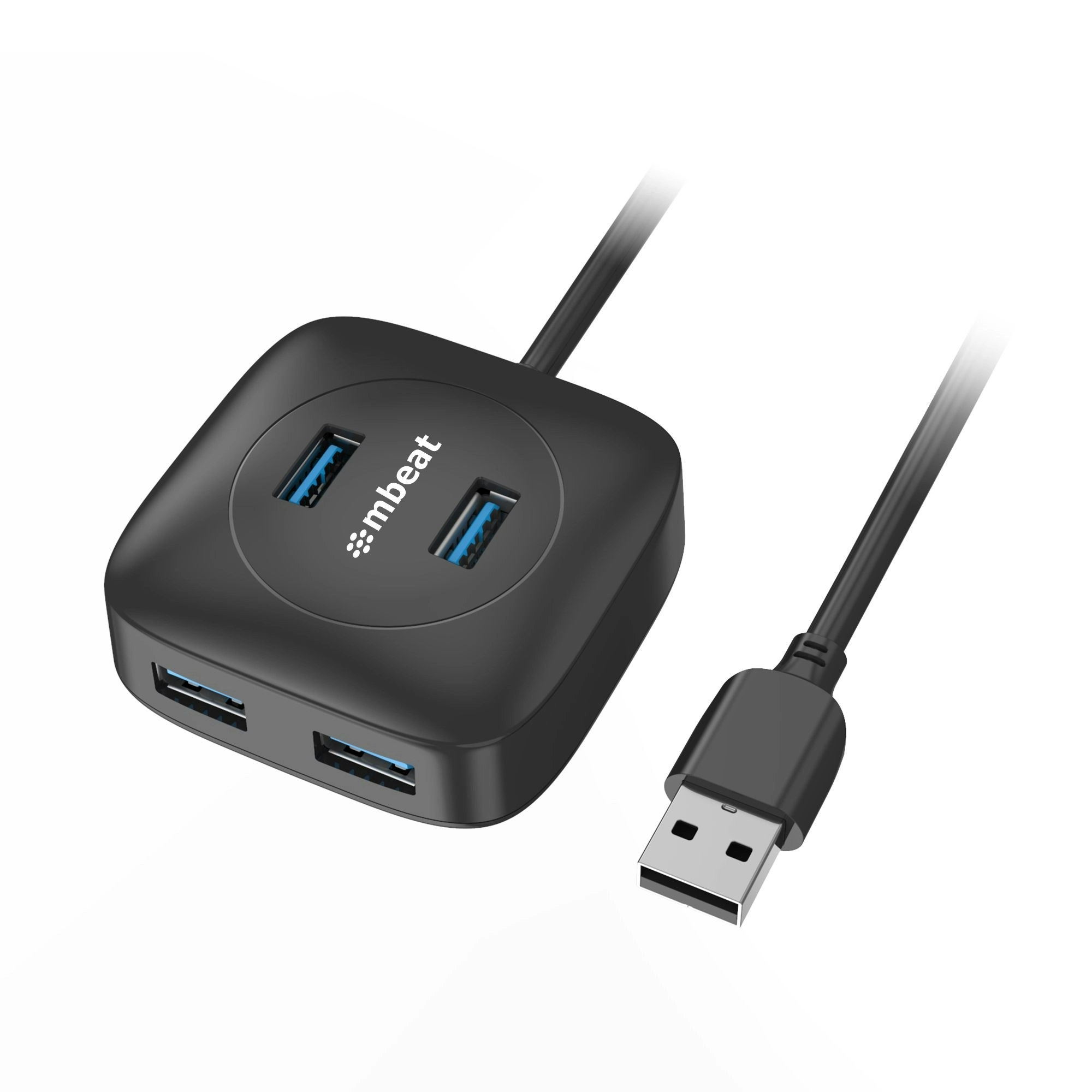 mBeat 4-port Usb 3.0 Hub High Speed Data Transfer - Black