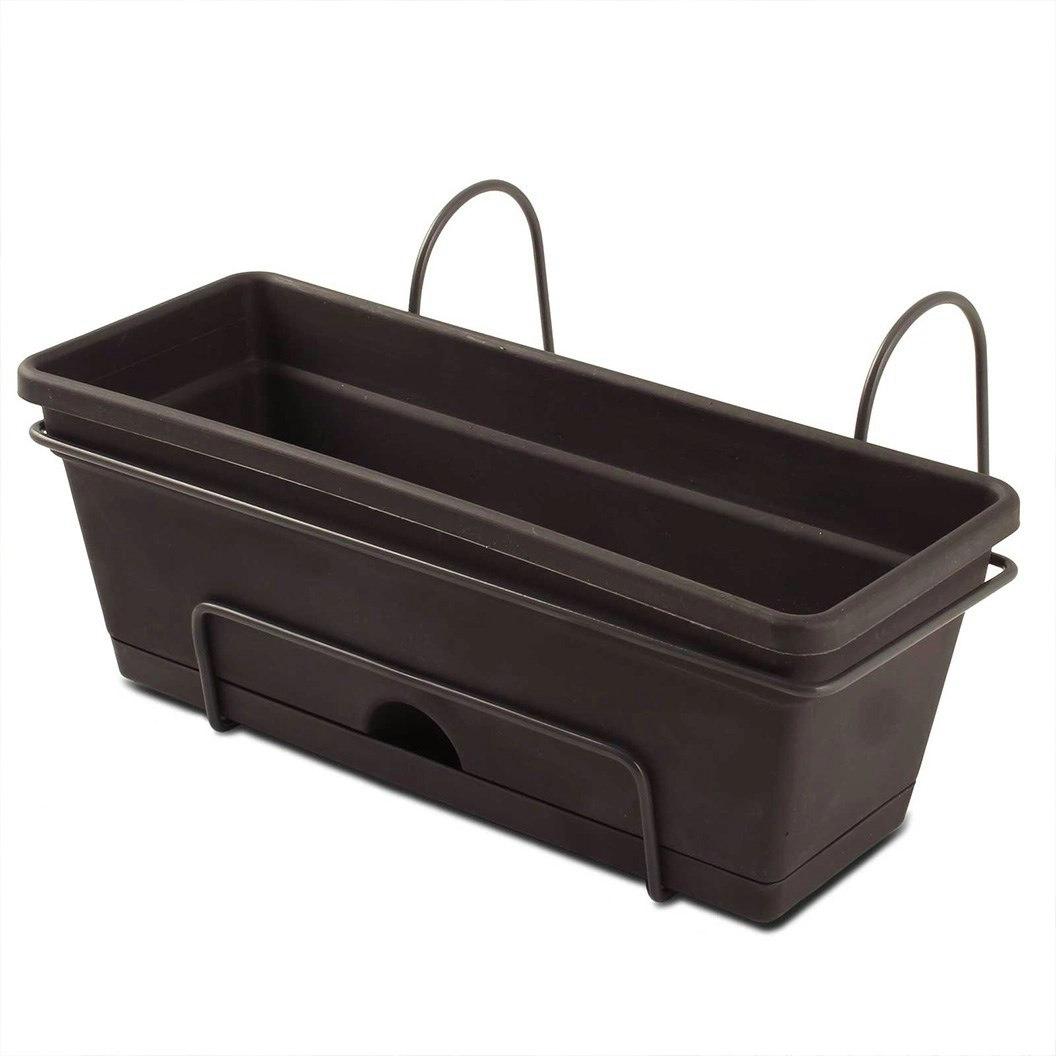 Jack Garden Up Herb Rail Planter Charcoal