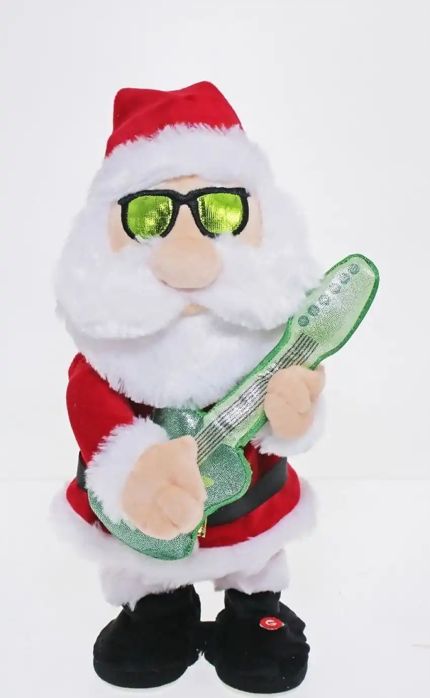 Cotton Candy - Xmas Animated Santa Classic Guitar 35cm