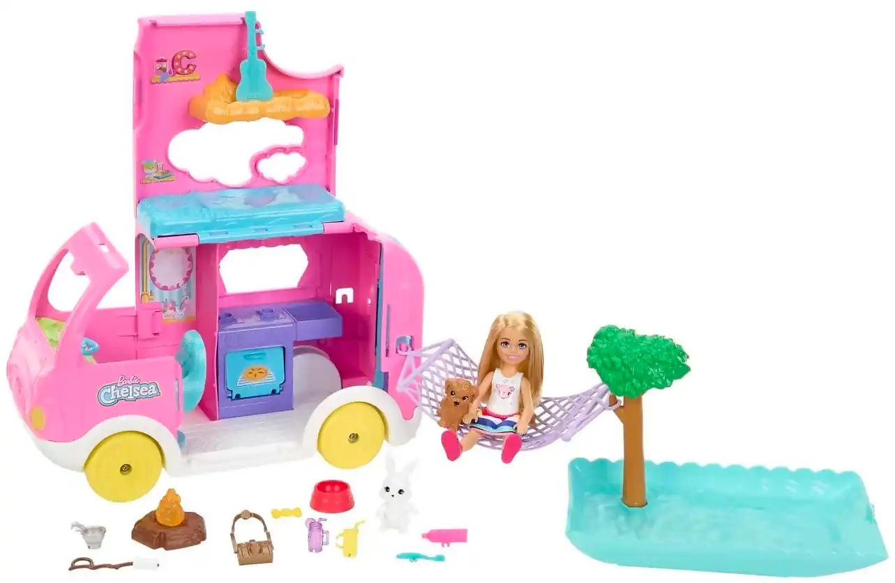 Barbie - Chelsea 2-in-1 Camper Playset With Chelsea Small Doll 2