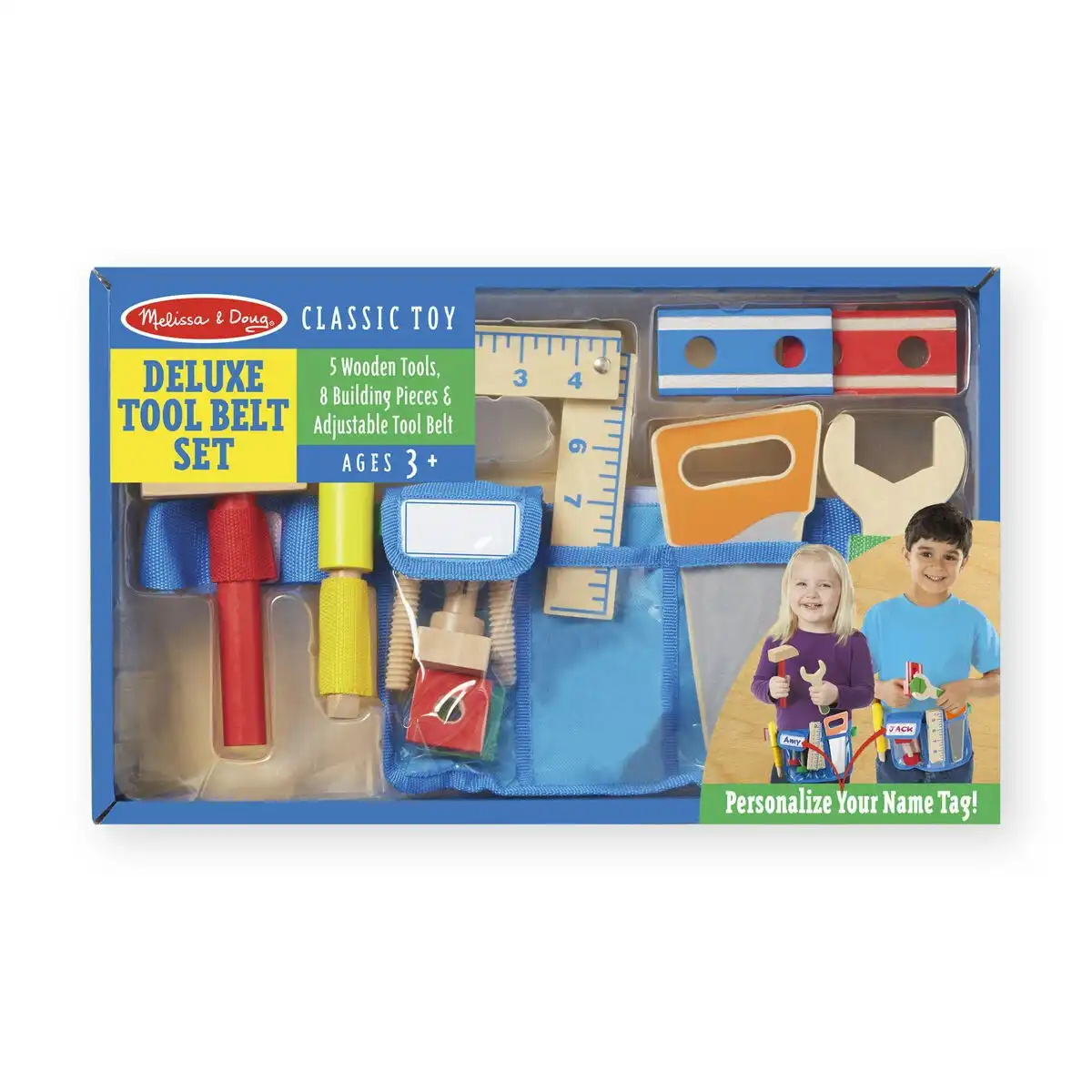 Melissa & Doug - Deluxe Wooden Tool Belt Set