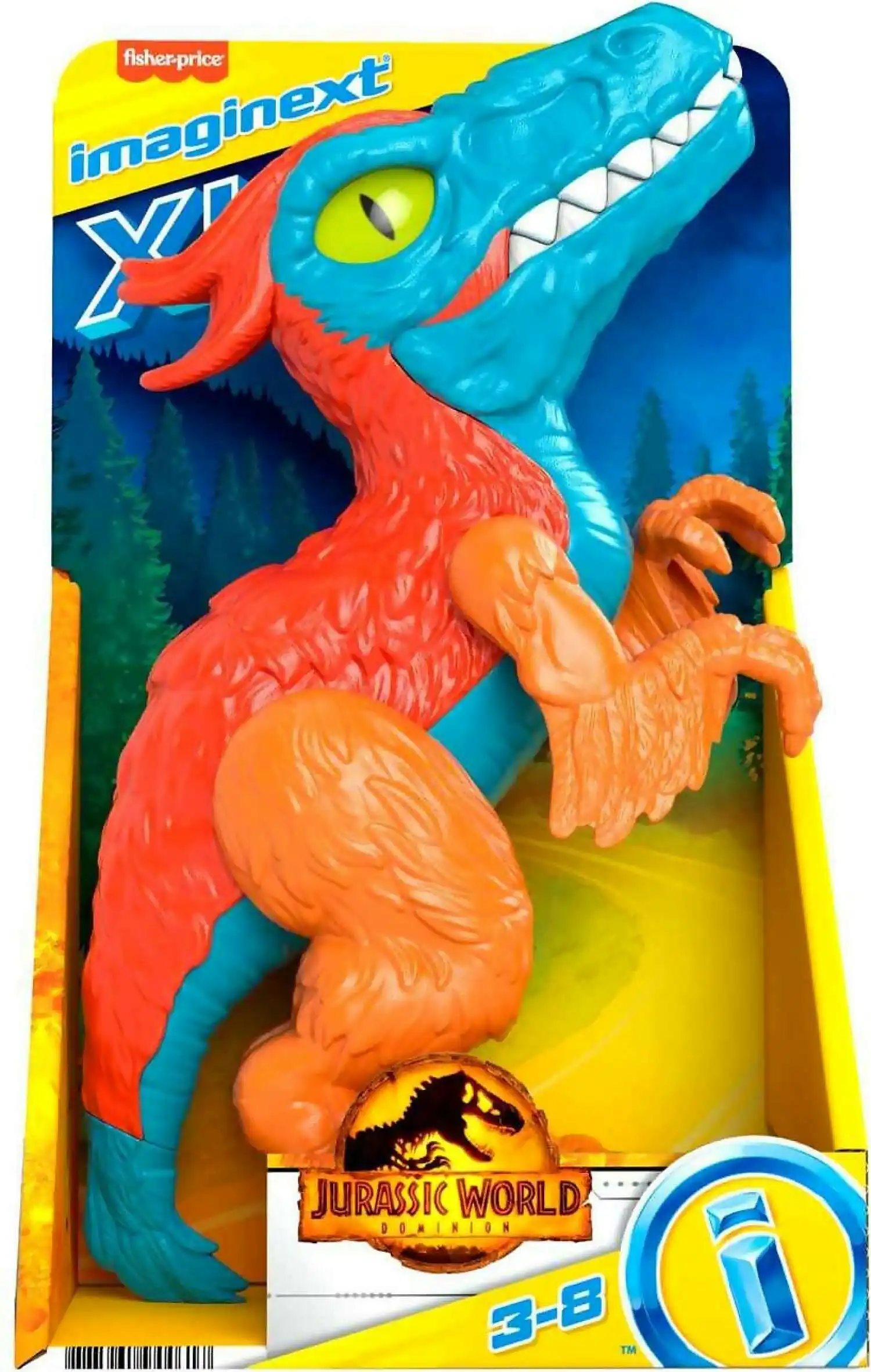 Fisher-price - Imaginext Jurassic World Dominion Pyroraptor Xl Poseable 10-inch Dinosaur Toy For Preschool Kids