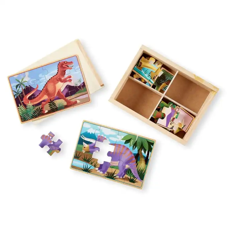 Melissa & Doug - Dinosaur Jigsaw Puzzles In A Box