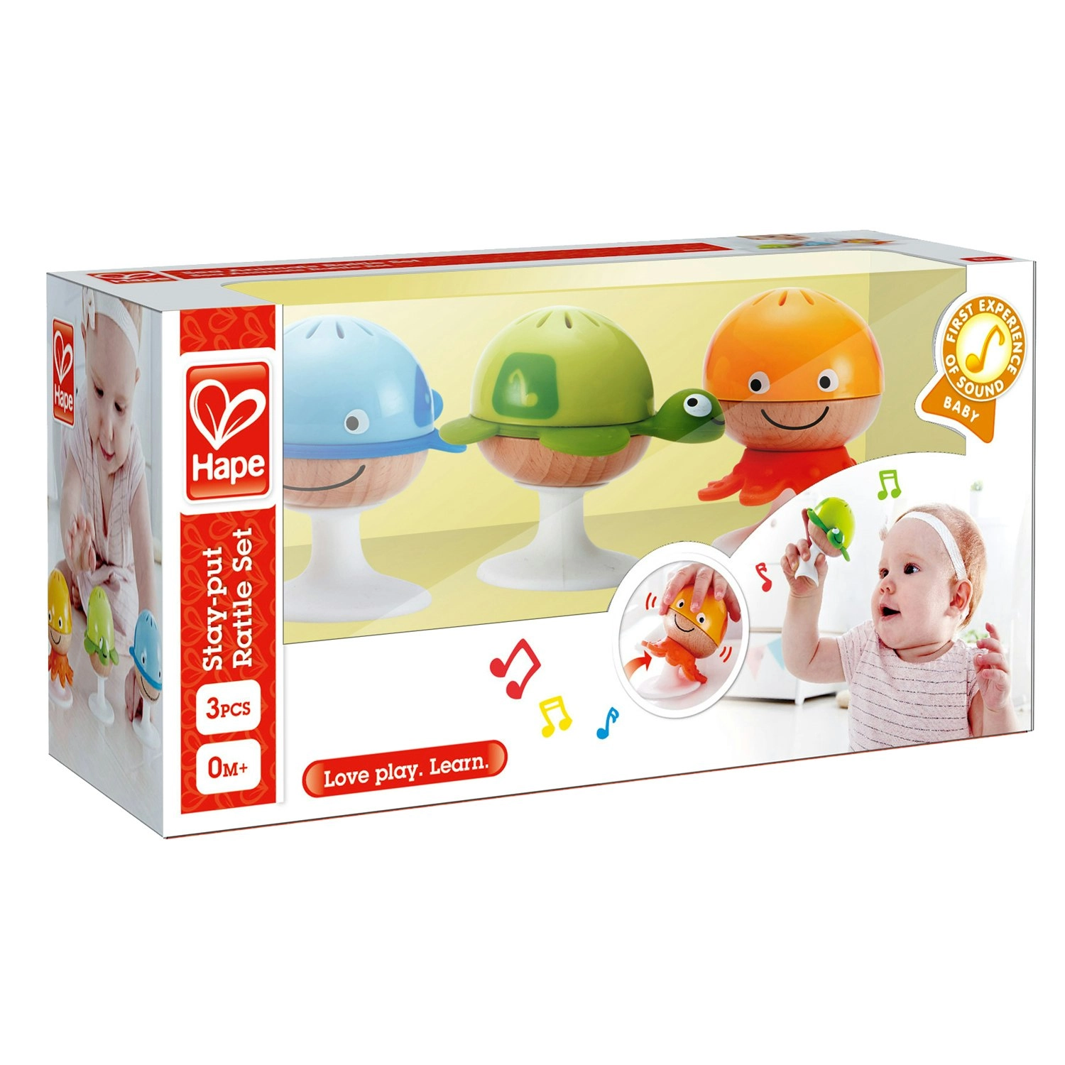 Hape -  Stay-put Rattle Set