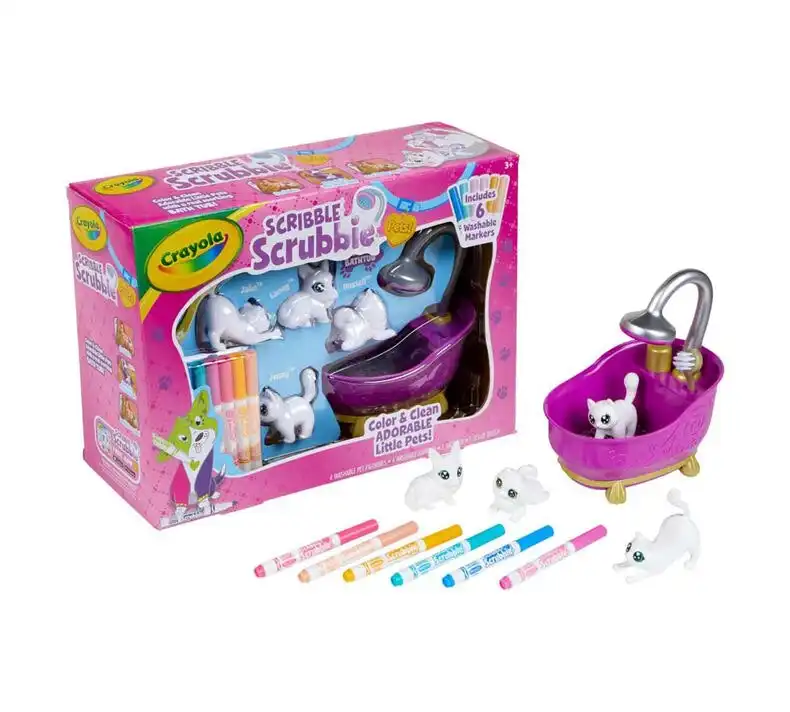 Crayola - Scribble Scrubbie Pets Purple Tub Playset