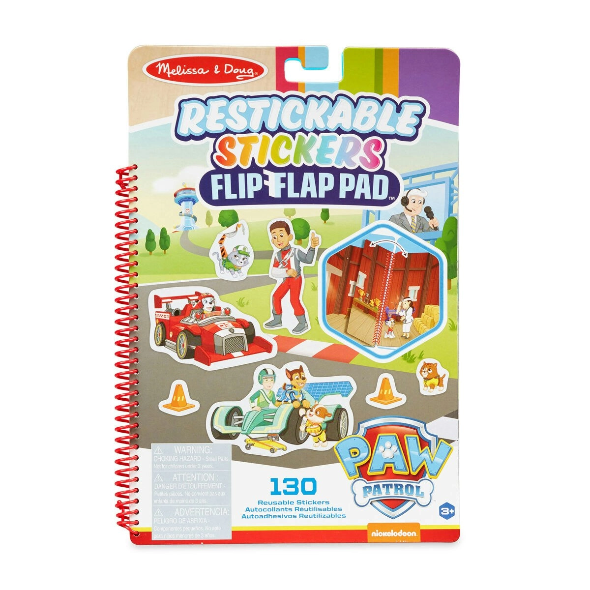 Melissa & Doug - Paw Patrol Restickable Stickers Flip-flap Pad - Classic Missions - Melissa & Doug