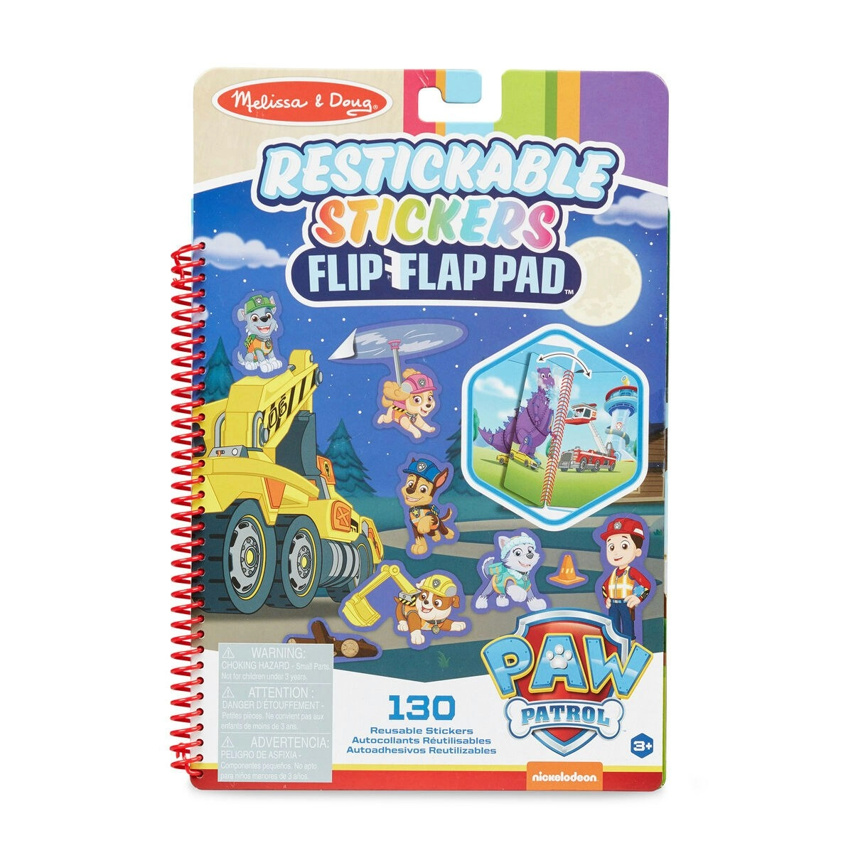 Paw Patrol - Restickable Stickers Flip-flap Pad - Ultimate Rescue - Melissa & Doug